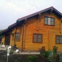 Дом из оцилиндрованного бревна под ключ в Чеховском районе
