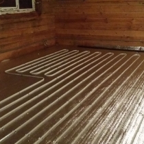 Водяной тёплый пол в деревянном доме